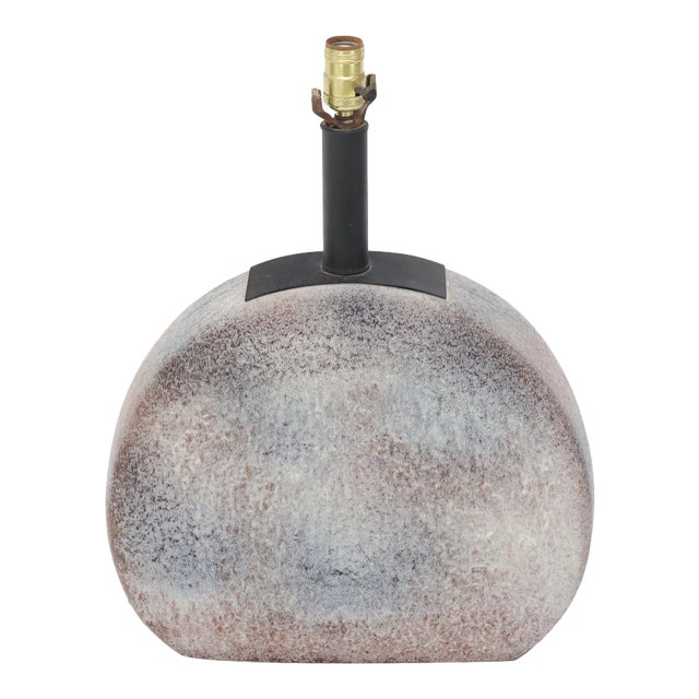 Large Ceramic round Pendant Shape Table Lamp For Sale