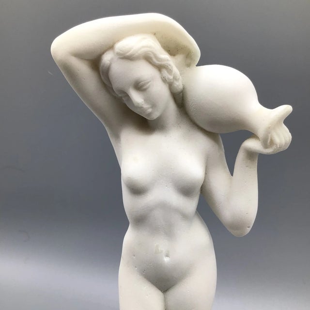 Greek Nude Sculpture "Female Figure Carrying Hydria Water Jar" For Sale - Image 11 of 13
