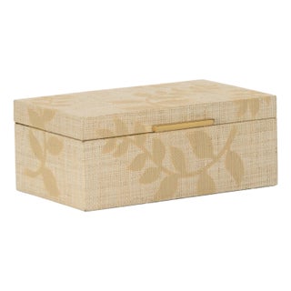 Autumnal Raffia Small Box For Sale