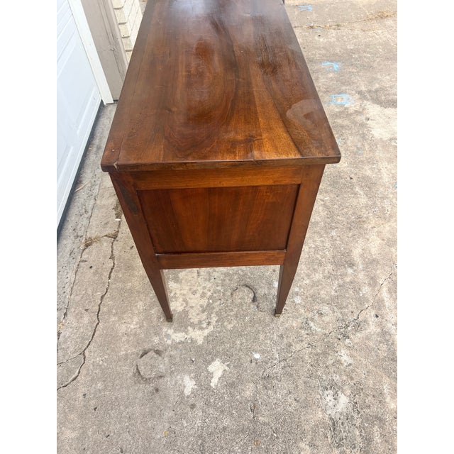 Wood French 19th Century Louis XVI Walnut Chest of Drawers For Sale - Image 7 of 12