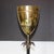 Nice detailing on this brass chalice floor lamp with an acanthus leaf collar atop a black ribbed center post. Acanthus...
