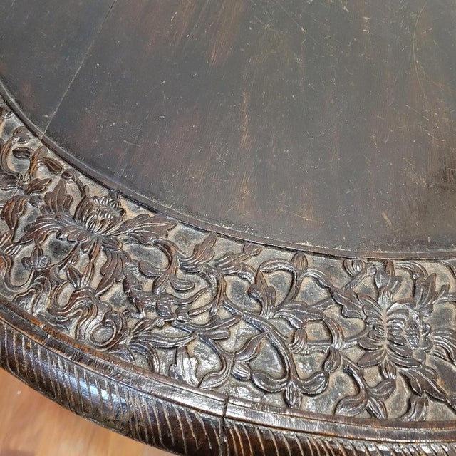 19th Century Anglo-Indian Padauk Center Table, India For Sale - Image 15 of 18
