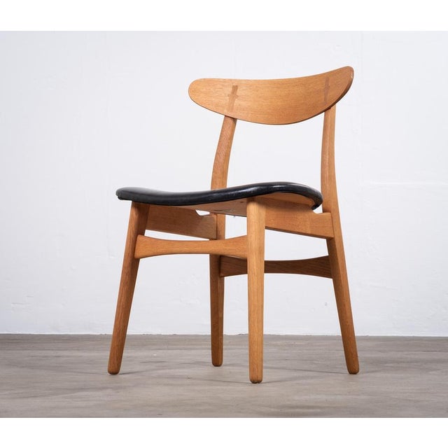 Oak Dining Chair attributed to Hans J. Wegner for Carl Hansen & Son, Denmark, 1952 For Sale - Image 3 of 9