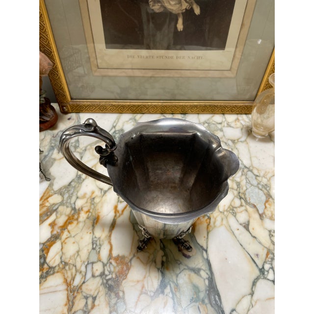 French 19th Century Silver Plated Brass Vase Pitcher For Sale - Image 3 of 10