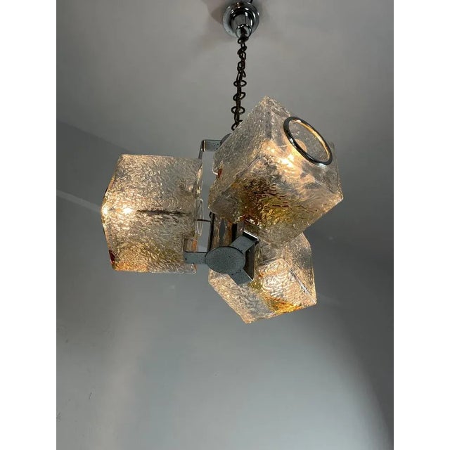 Three-Light Murano Glass Chandelier by Toni Zuccheri for VeArt, 1970s For Sale - Image 11 of 13