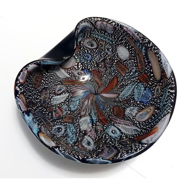 Black Murano Glass Tutti Frutti Ashtray attributed to Avem, 1960s For Sale - Image 15 of 15