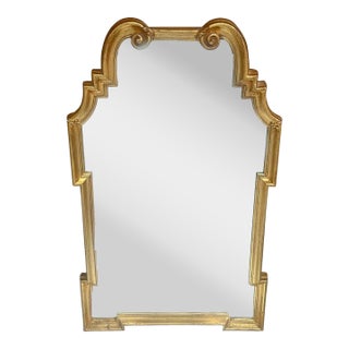 Mid Century Giltwood La Barge Attributed Scrolled Mirror For Sale