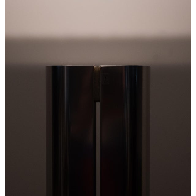 Metal Italian Chrome Megaron Floor Lamp by Gianfranco Frattini for Artemide, 1970s For Sale - Image 7 of 9