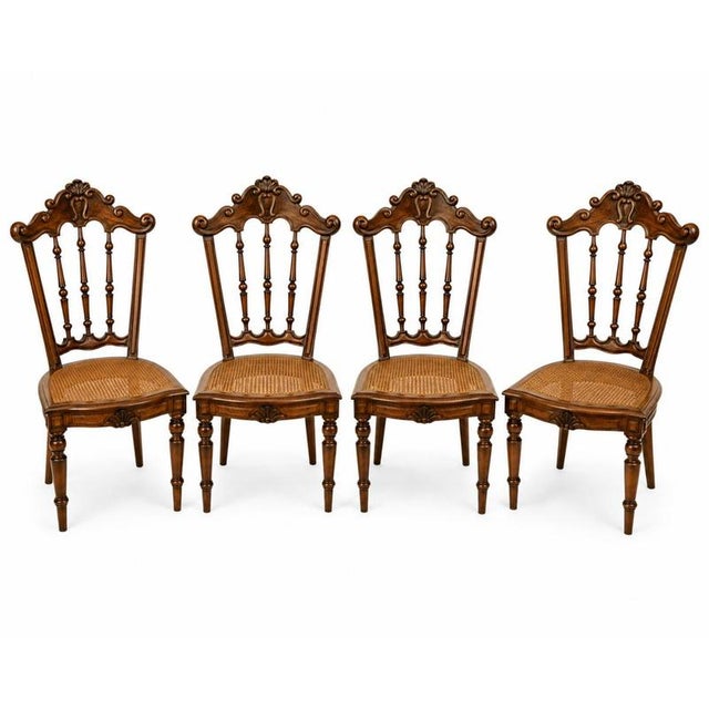 Romantic Chairs in Wood, Set of 4 For Sale - Image 6 of 6