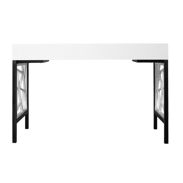 Wood Tiffany Writing Desk - White For Sale - Image 7 of 9