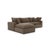 Cali 4-Piece Chocolate Brown Performance Velvet Sectional For Sale - Image 4 of 7