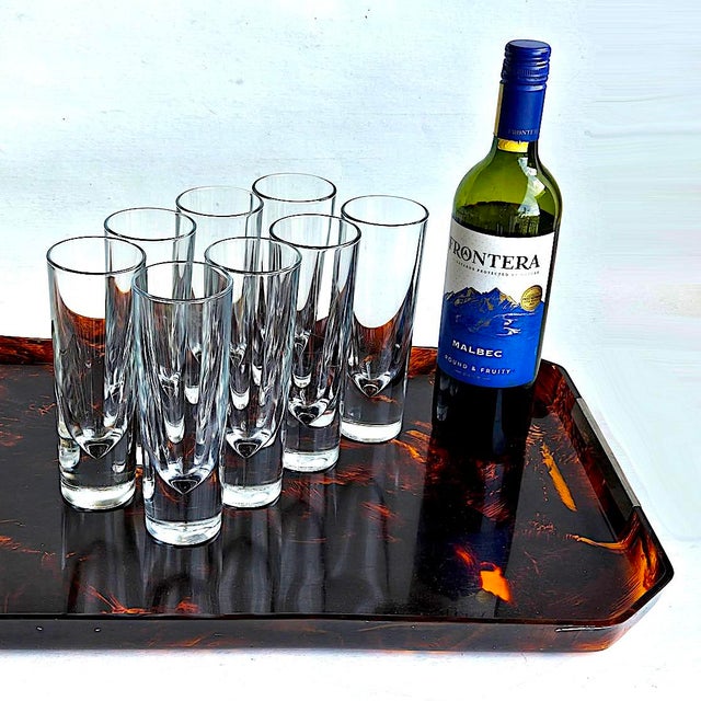 !980s Carlo Moretti Bullet Highball Glasses, Set of 8 For Sale - Image 10 of 14