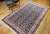 19th Century Vintage Persian Tabriz Afshan Rug, Hand-Knotted Wool, Allover Caucasian Shirvan Pattern, Navy & Ivory, 7x10 For Sale - Image 5 of 18