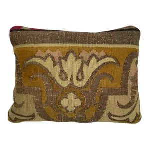 Contemporary Pillow Made From 18th Century Metallic Tapestry