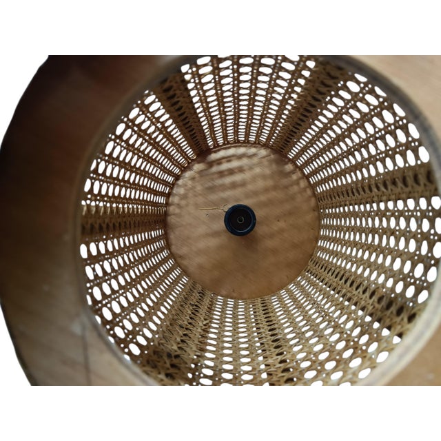 Nordic Rattan and Bamboo Lamp, 1950s For Sale - Image 6 of 7