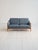 Scandinavian two-seater sofa with wooden frame, brass tips, and original upholstery. "Scania" model, designed by Folke...