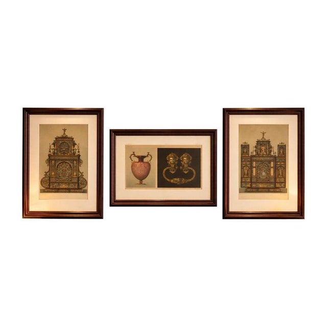 Franz Xaver Zettler, Bavarian Altar Triptych, 1874, Prints, Framed, Set of 3 For Sale - Image 9 of 9