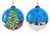 1950s Hand-Painted Blown Glass Christmas Ornaments, Eastern Europe, 1950s, Set of 4 For Sale - Image 5 of 9
