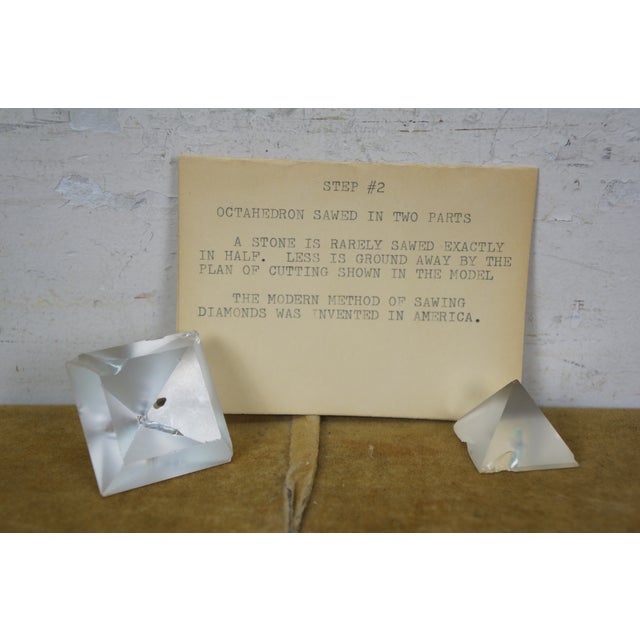 Vintage Glass Prisms Jewelers Diamond Cutting Demonstration Set Gemstone Case For Sale - Image 4 of 16