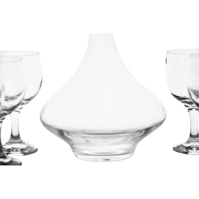 1960s Blown Glass Decanter Set - 7 Pcs. For Sale - Image 5 of 6
