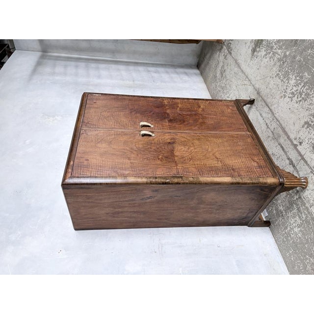 1940s Art Deco Burr Walnut Wardrobe, 1940s For Sale - Image 5 of 10