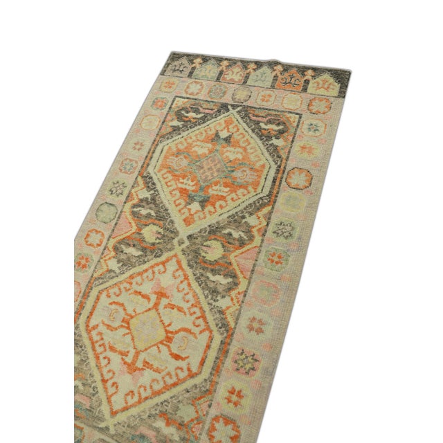 Turkish Modern Turkish Oushak Rug Oriental Handmade 3'1" X 6'6" For Sale - Image 3 of 5