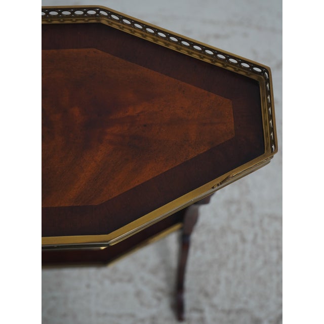Theodore Alexander Mahogany 3-Tier Butler’s Side Table For Sale - Image 10 of 14