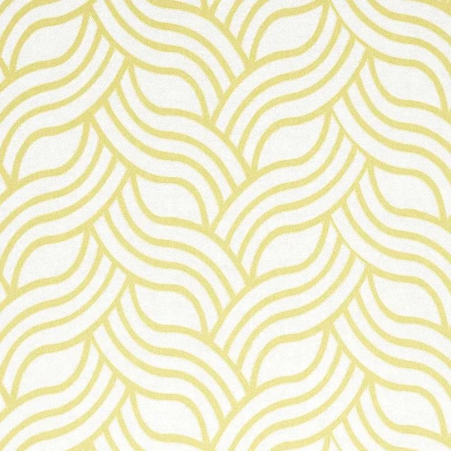 Abstract Sample - Schumacher Sangomar Applique Fabric in Citron For Sale - Image 3 of 3