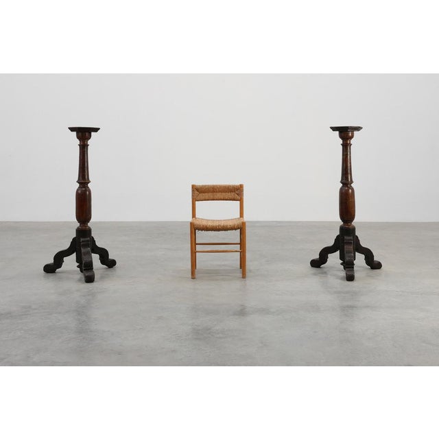 Antique French Turned Church Pedestals, 1700s, Set of 2 For Sale - Image 4 of 12