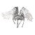1970s Stan Bennett Pegasus Hanging Wire Sculpture, California Studio Craft, Kinetic Art For Sale