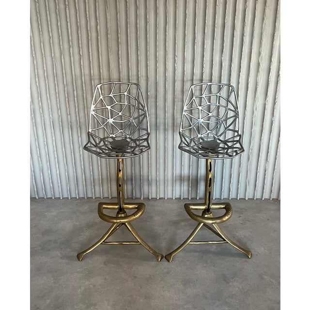 1970s Sculptural Barstools by David Marshall, 1970s, Set of 2 For Sale - Image 5 of 9