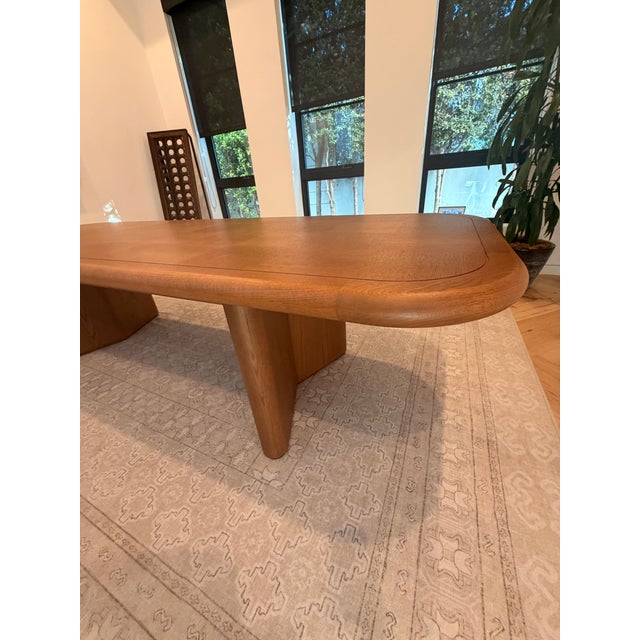 Stunning Soho Home dining table in wood, nearly 8 feet long, seating 8 comfortably and 10 for a dinner party. Middle piece...