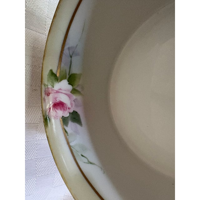Ceramic Antique Hand Painted Porcelain Butter Tub For Sale - Image 7 of 12