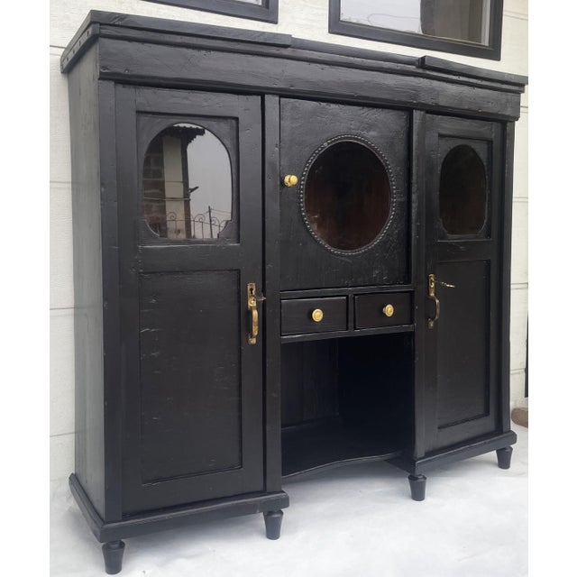 Antique Black Sideboard, 1890s For Sale - Image 3 of 18