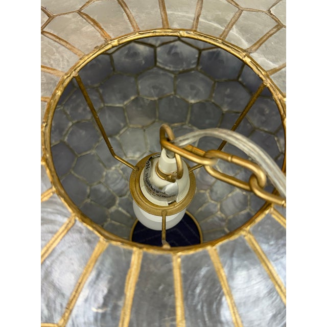 Serena & Lily Capiz Honeycomb Pendant Light For Sale - Image 10 of 12