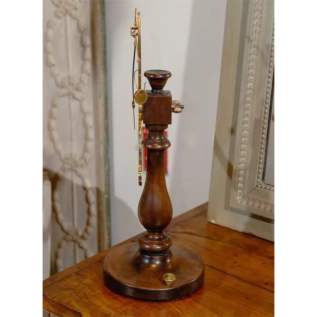 Wood 19th Century French Brass Fabric Scale on Wooden Base For Sale - Image 7 of 10