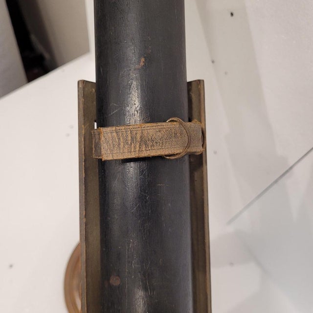 Tabletop Refracting Telescope in Wood and Leather, France, 1930s For Sale - Image 10 of 18