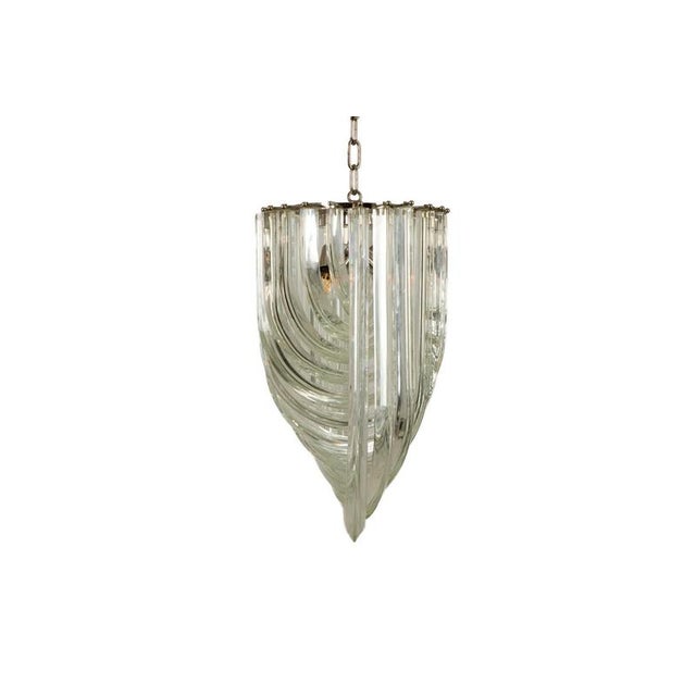 Translucent Murano Glass Pendant Lamp by Venini, 1980s For Sale - Image 11 of 11