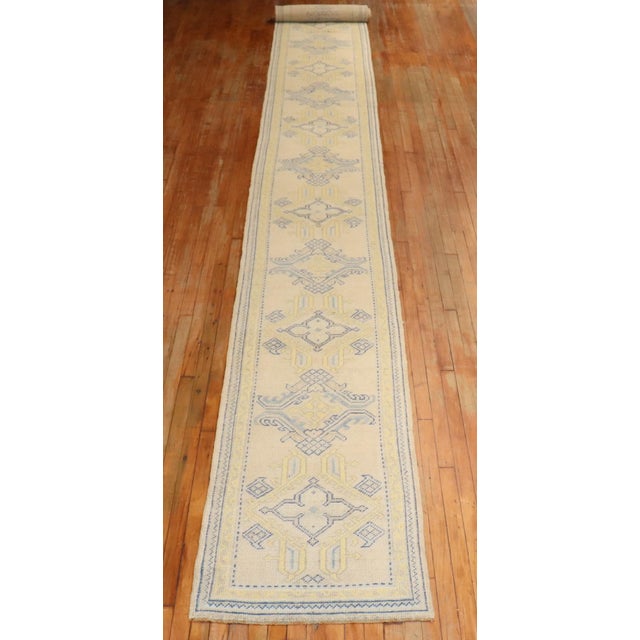 Turkish Long Antique Oushak Runner - 2'5" x 27'3" For Sale - Image 3 of 10