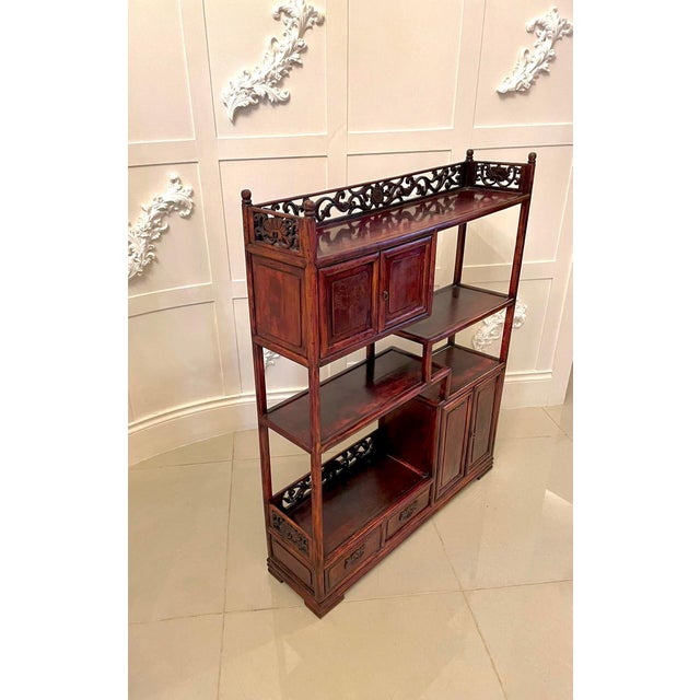 Chinese Hardwood Display Cabinet For Sale - Image 11 of 17