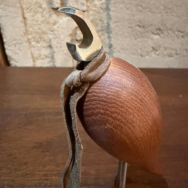 Wooden Bird Bottle Wine Opener Mid Century Modern Arne Basse For Sale - Image 4 of 11