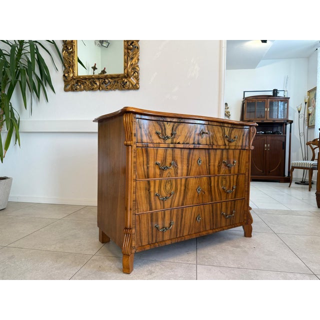 Biedermeier Walnut Veneered Chest of Drawers For Sale - Image 12 of 15