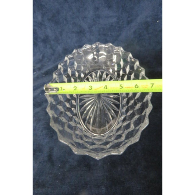 Fostoria American Line Clear Glass Dish With Cube Pattern Serving Bowl 4829b For Sale - Image 11 of 14