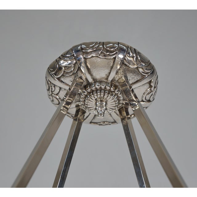 French Art Deco Pendant Light by Degue 1930 France For Sale - Image 6 of 11