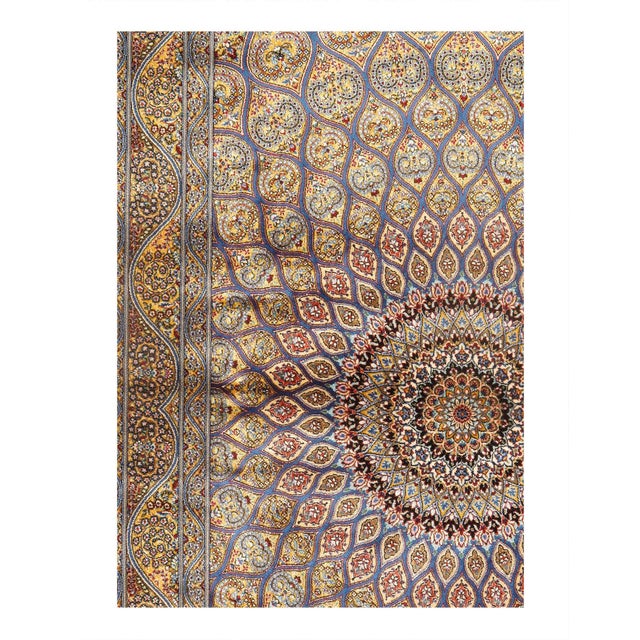 Viscose on a cotton foundation with a medallion This rug has a dense, soft pile, and excellent quality, to ensure that you...