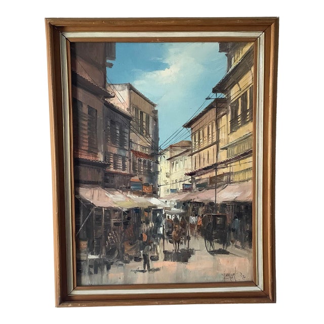 Original Oil on Canvas by E. Sarmiento For Sale