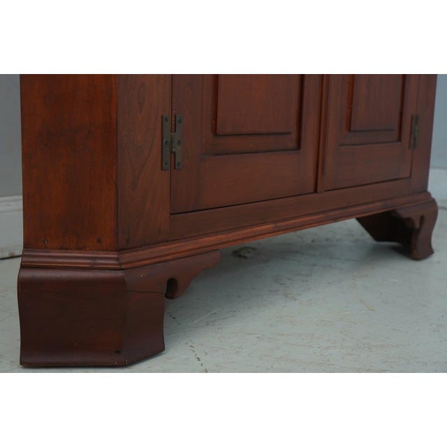 Antique American Cherry Country Chippendale Corner Cabinet For Sale - Image 13 of 17