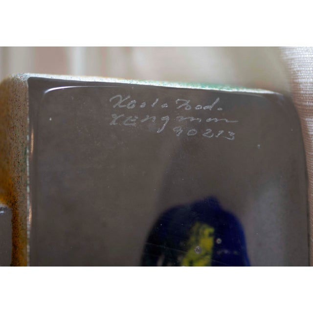 Kjell Engman for Kosta Boda Set of 4 Sandblasted Swedish Glass Sculpture For Sale - Image 13 of 17