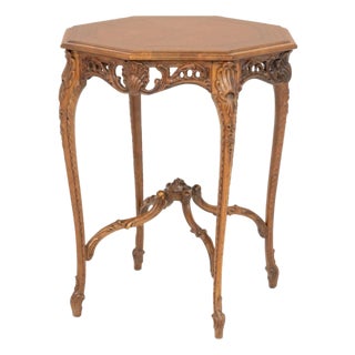 Louis XVI Style Octagonal Walnut Occasional Table For Sale