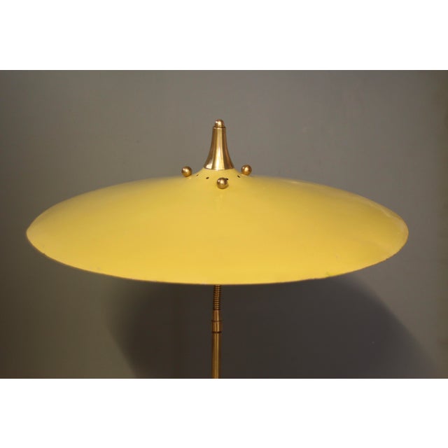 Metal Mid-Century Modern Floor Lamp with Adjustable Shade, 1950s For Sale - Image 7 of 14